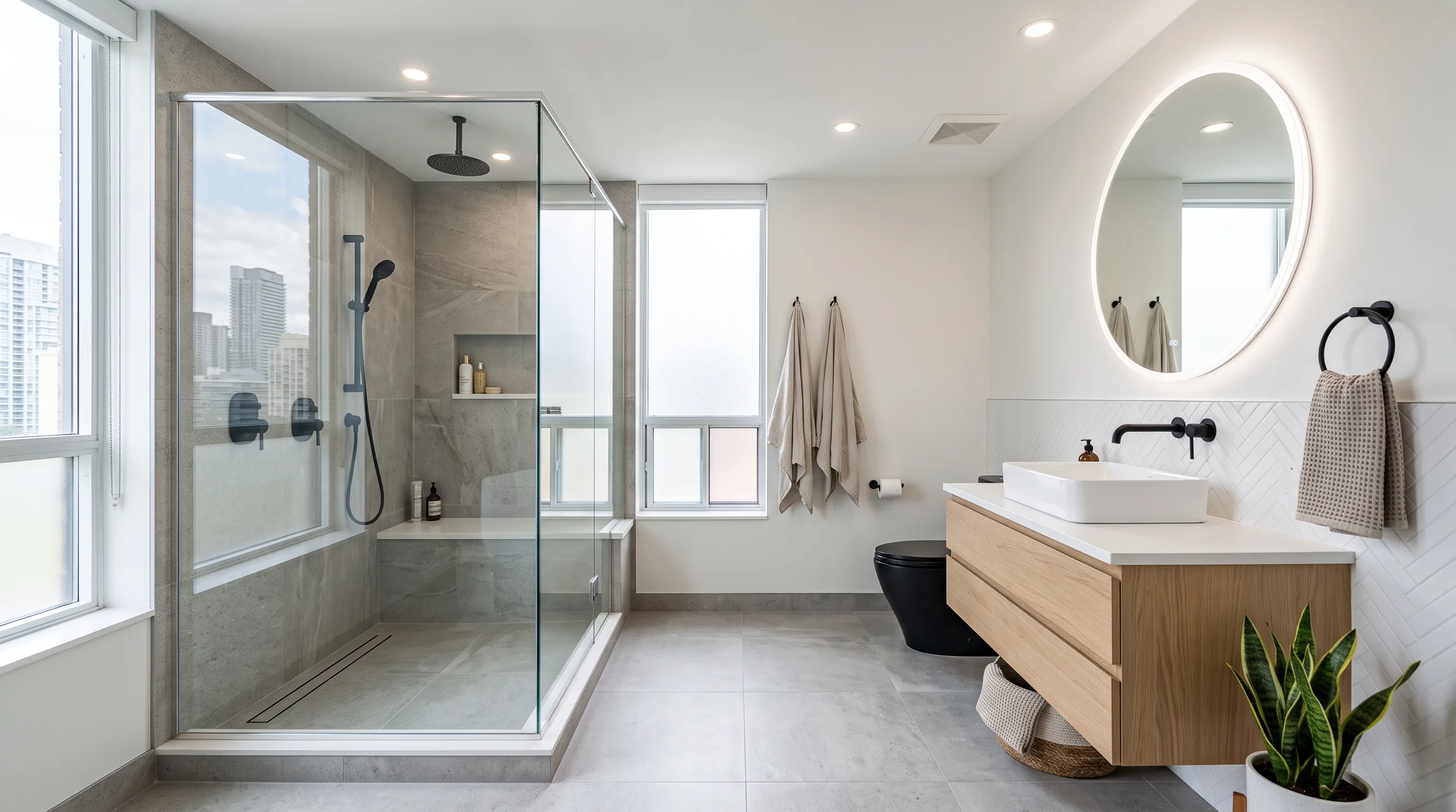 Finished Toronto bathroom renovation after permits and board approval